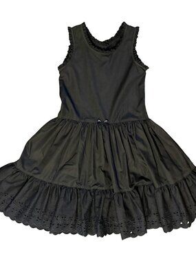 New Beets N' Snips 5 Midi Dress Victorian Gothic Eyelet Petticoat Black Sundress